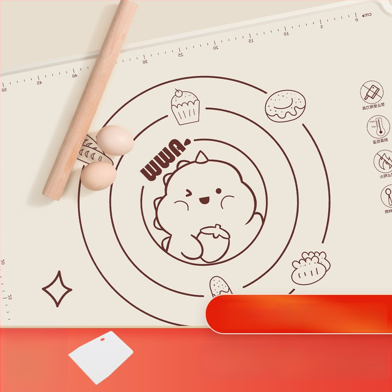 Удебелена силиконова подложка за месене, хранителен клас, не залепваща, персонализируема, подходяща за печене