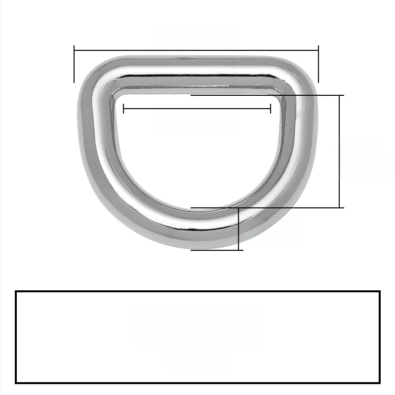 D-formas somas metāla sprādze – plecu siksnas savienotājs, Zhuoyue; Materiāls: metāls; Raksts: cits; Funkcija: cits