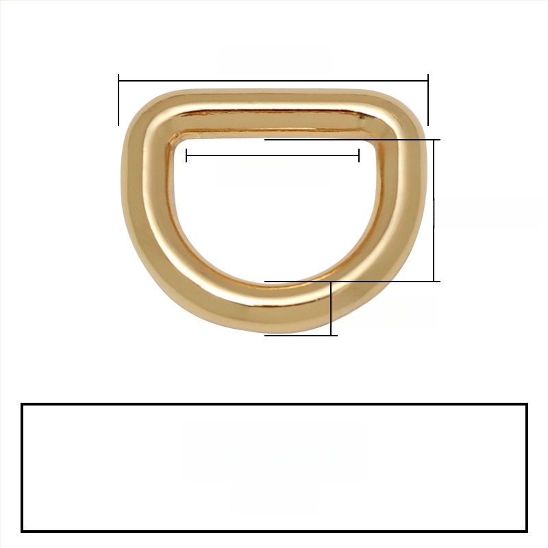 D-oblik spoj s kovinskim hardverom za torbu – Zhuoyue; Materijal: metal; Uzorak: drugi; Funkcija: druga