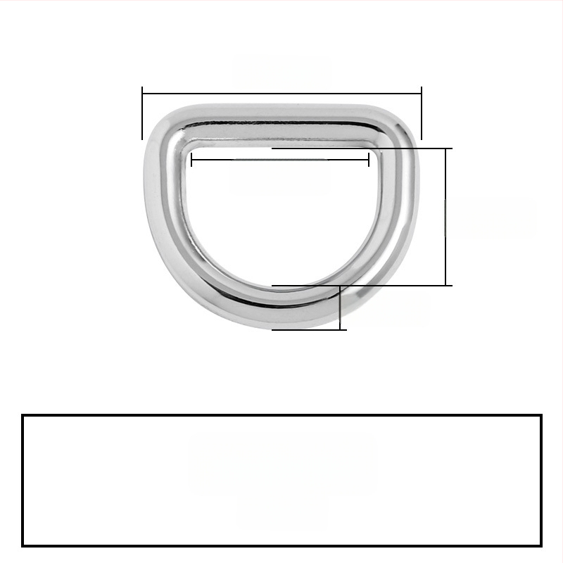 D-formas somas metāla sprādze – plecu siksnas savienotājs, Zhuoyue; Materiāls: metāls; Raksts: cits; Funkcija: cits