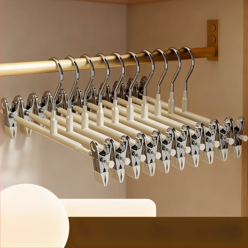 Κλιπ παντελονιών από ανοξείδωτο ατσάλι, σετ 5 τεμαχίων, αντιολισθητικό, χωρίς ίχνη πάνω στα ρούχα