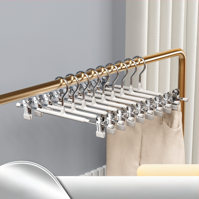 Κλιπ παντελονιών από ανοξείδωτο ατσάλι, σετ 5 τεμαχίων, αντιολισθητικό, χωρίς ίχνη πάνω στα ρούχα