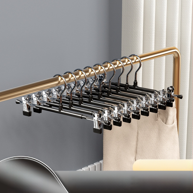 Κλιπ παντελονιών από ανοξείδωτο ατσάλι, σετ 5 τεμαχίων, αντιολισθητικό, χωρίς ίχνη πάνω στα ρούχα