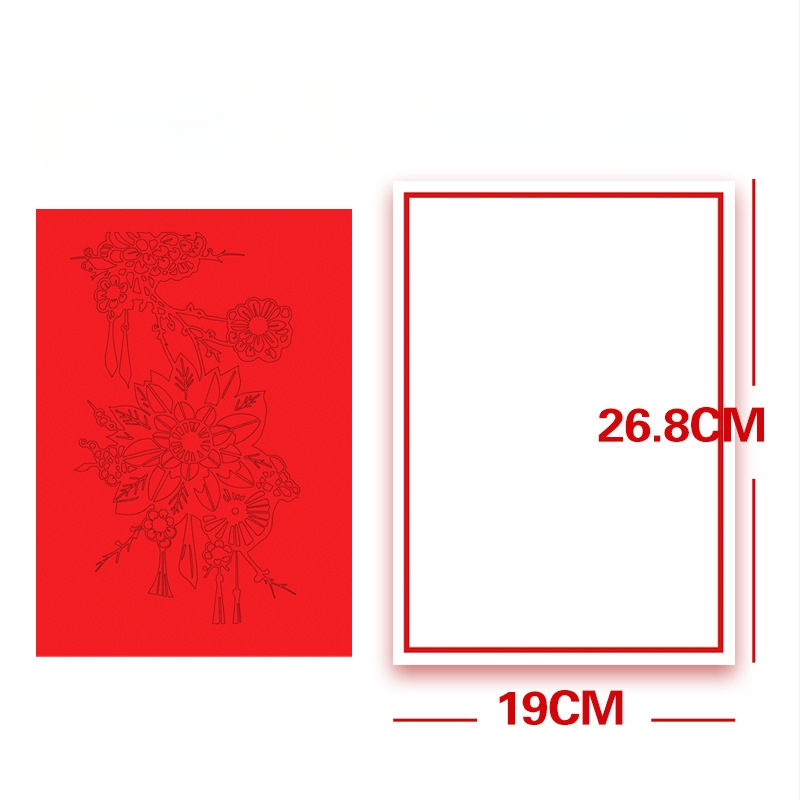 Rankų darbo popieriaus karpymo meno kūrinys, kinų stiliaus motyvais: gėlės, paukščiai, zodiakas, vaisiai; lango dekoras pavasario šventei