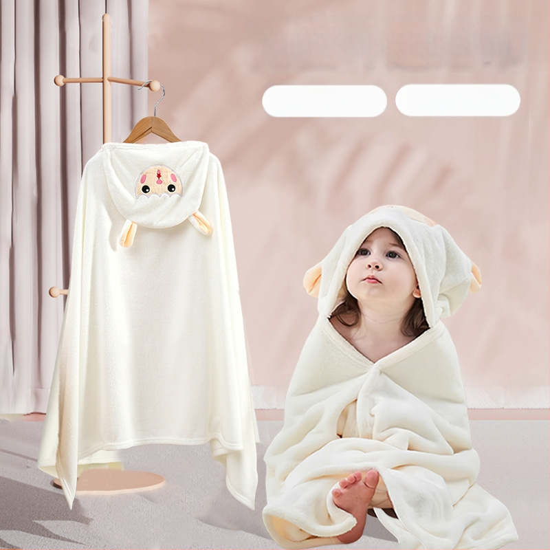 Peng Song nosivi dječji kupaći ručnik s kapuljačom od coral fleece, 300–400 g, 150D vlakna, Prilagodljivo