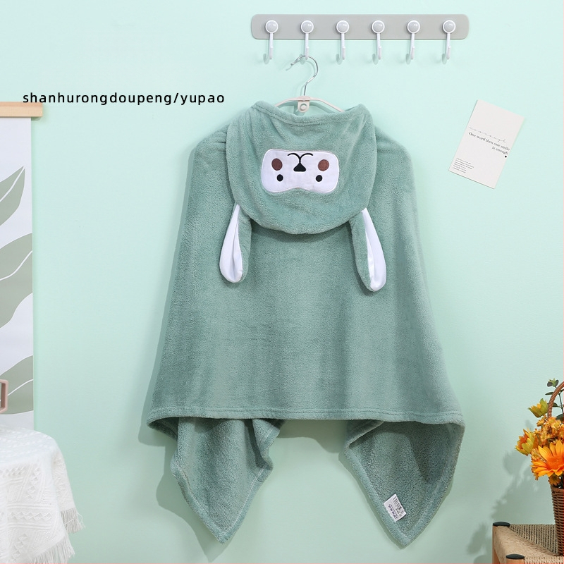 Peng Song nosivi dječji kupaći ručnik s kapuljačom od coral fleece, 300–400 g, 150D vlakna, Prilagodljivo