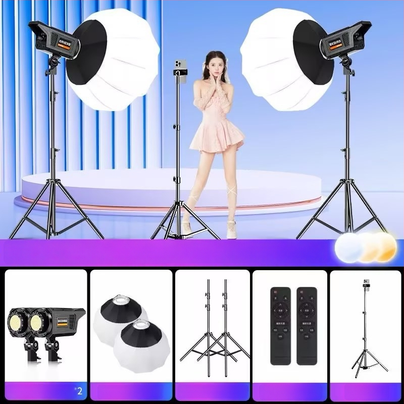 Sferisks mini papildus apgaismojums drēbju tiešraidei ar attālināto kontroli – 10W, modelis 345