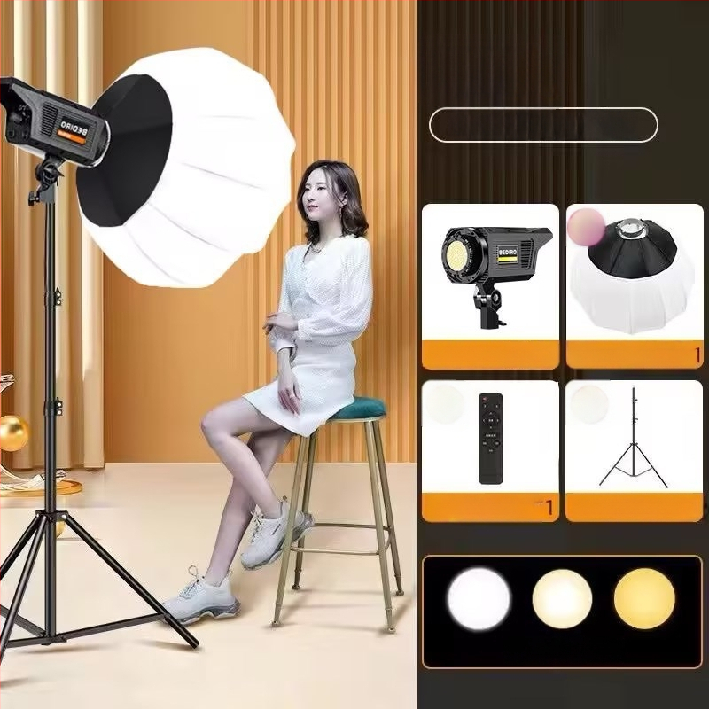 Sferisks mini papildus apgaismojums drēbju tiešraidei ar attālināto kontroli – 10W, modelis 345