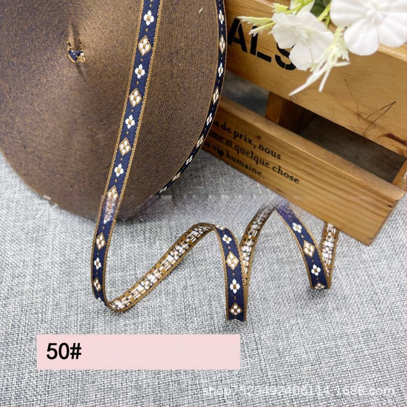 Izšūta žakarda lente DIY, etniskā stila dekoratīvā apdare Hanfu kostīmiem