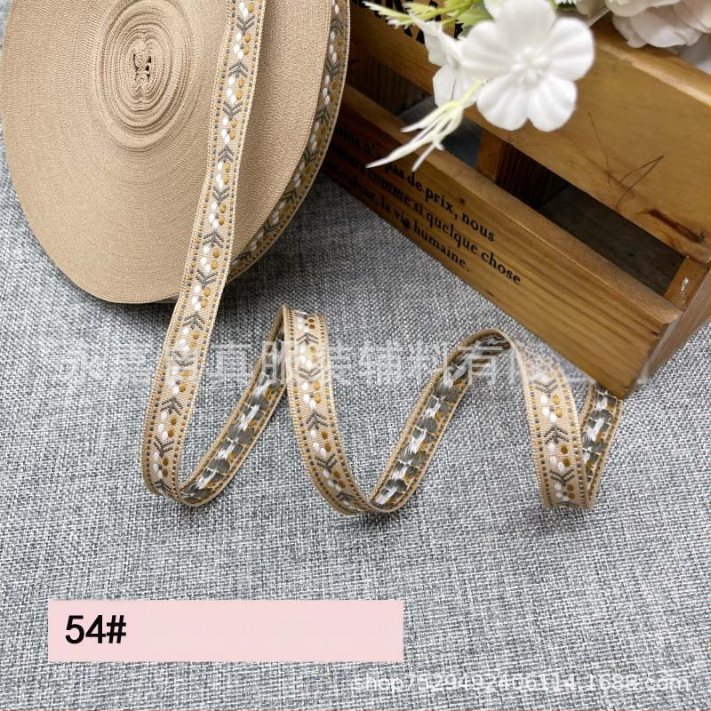 Izšūta žakarda lente DIY, etniskā stila dekoratīvā apdare Hanfu kostīmiem