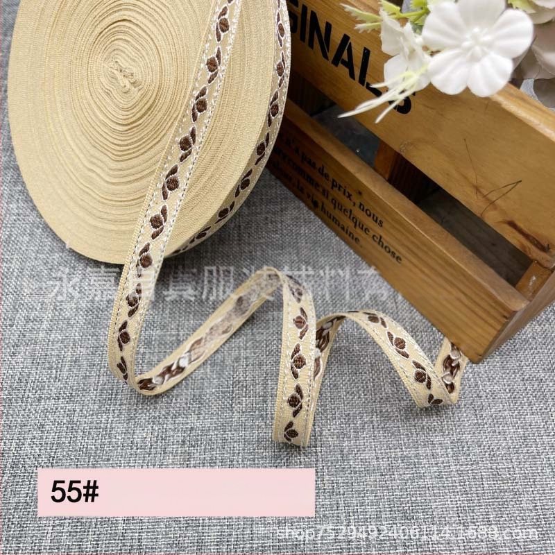 Izšūta žakarda lente DIY, etniskā stila dekoratīvā apdare Hanfu kostīmiem