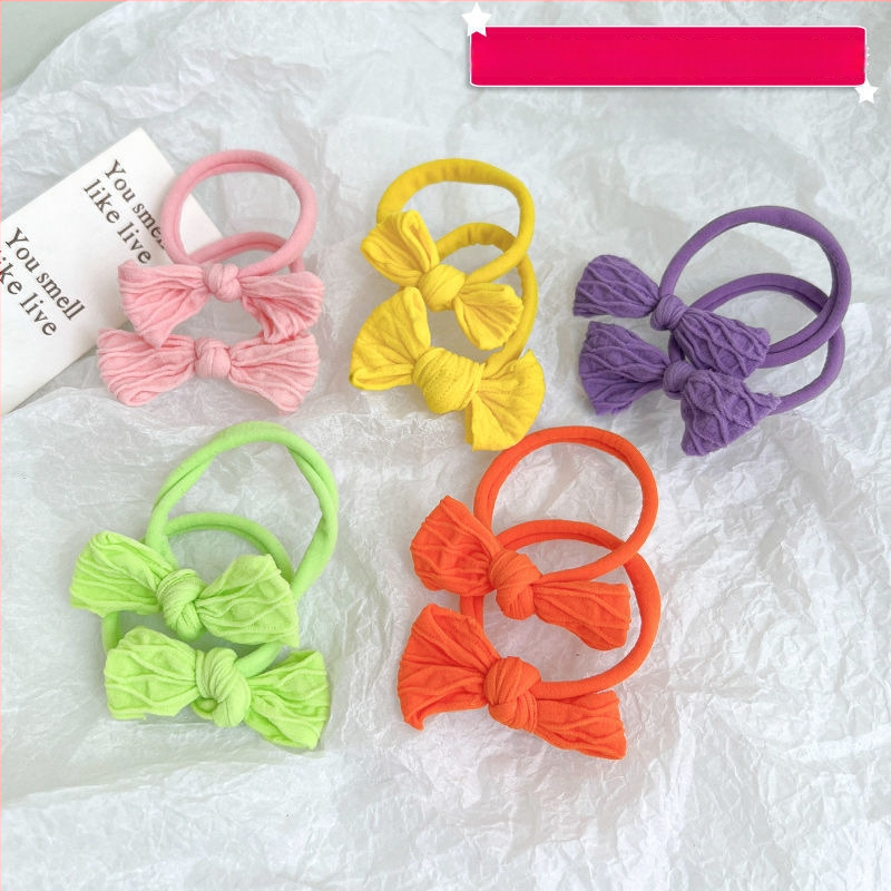 Vaikų plaukų aksesuaras su kaspinu iš nailono, rankų darbas, saldus stilius, galvos aksesuaras, pavasaris 2023