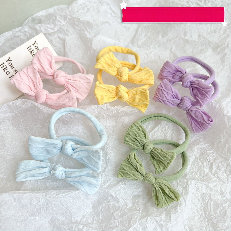 Vaikų plaukų aksesuaras su kaspinu iš nailono, rankų darbas, saldus stilius, galvos aksesuaras, pavasaris 2023