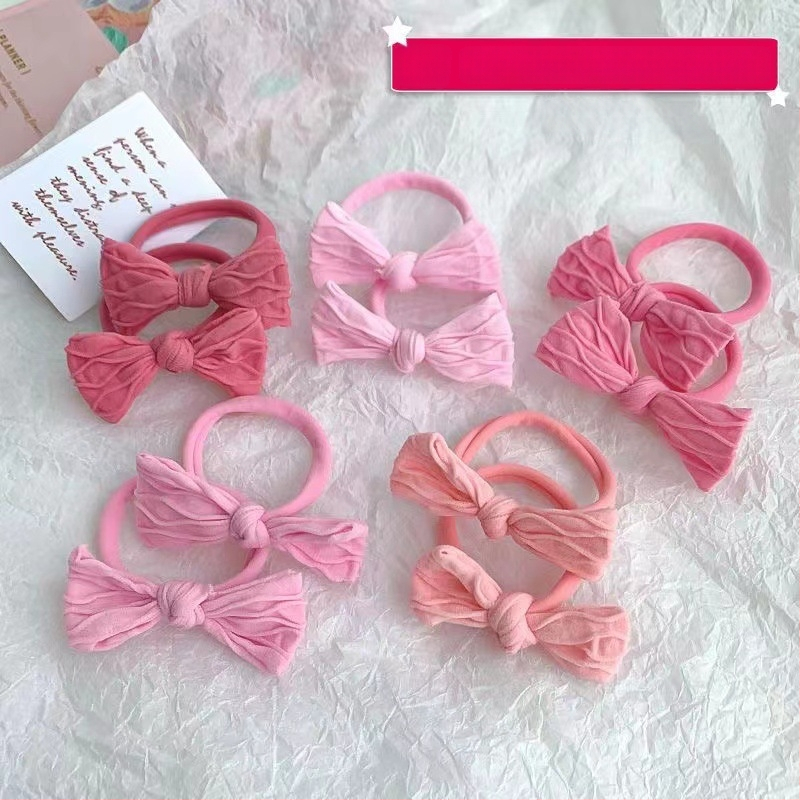 Vaikų plaukų aksesuaras su kaspinu iš nailono, rankų darbas, saldus stilius, galvos aksesuaras, pavasaris 2023