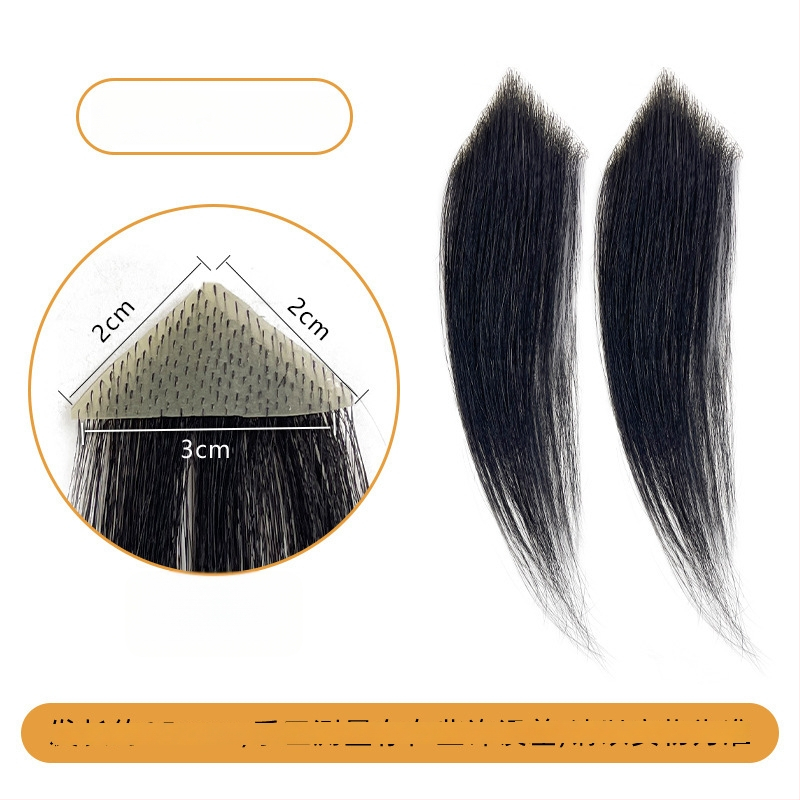 Vīriešu M formas matu līnijas parūka ar sānu matu daļām, rokām austā cilvēka mati, var krāsot