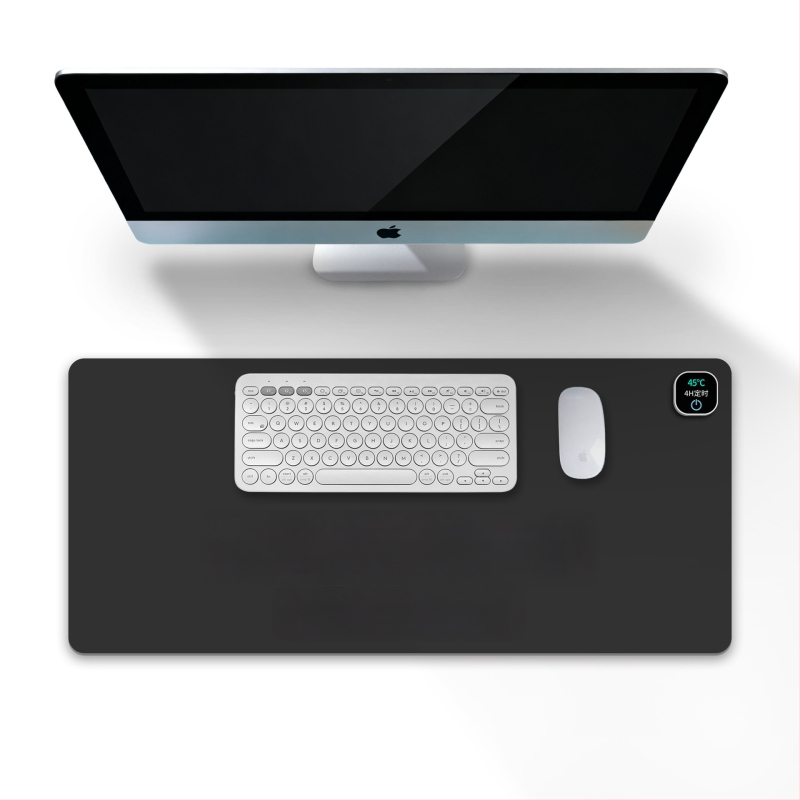 Персонализирана подложка за мишка от гума и кожа, двустранна офисна настолна подложка, печат на лого с топлинен трансфер, OEM обработка