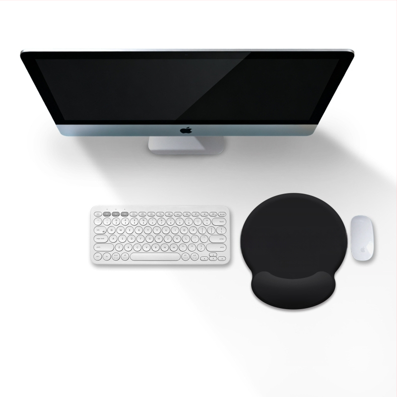 Персонализирана подложка за мишка от гума и кожа, двустранна офисна настолна подложка, печат на лого с топлинен трансфер, OEM обработка