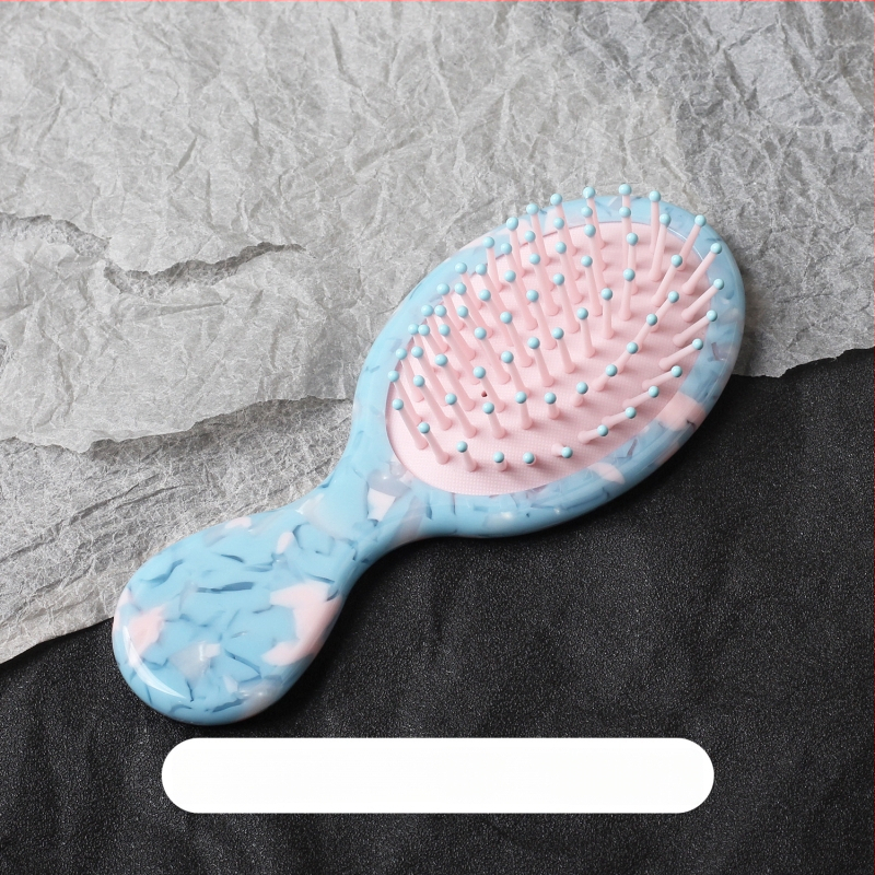 Ацетатен овален гребен за коса, ръчна изработка, женски стил