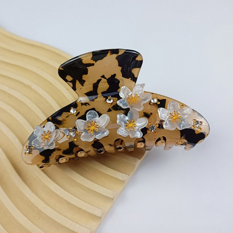 Kosa klipsa ovalna, inspirirana Korejom, s dijamantnim ukrasom, gripper, PVC/PC, originalni dizajn