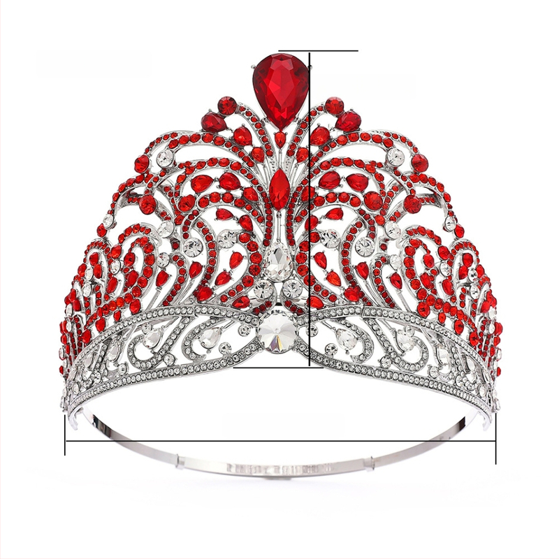 Krona od legure za žene – egzotičan stil, bijeli kristali, prilagodljivo, za vjenčanja i natjecanja ljepote