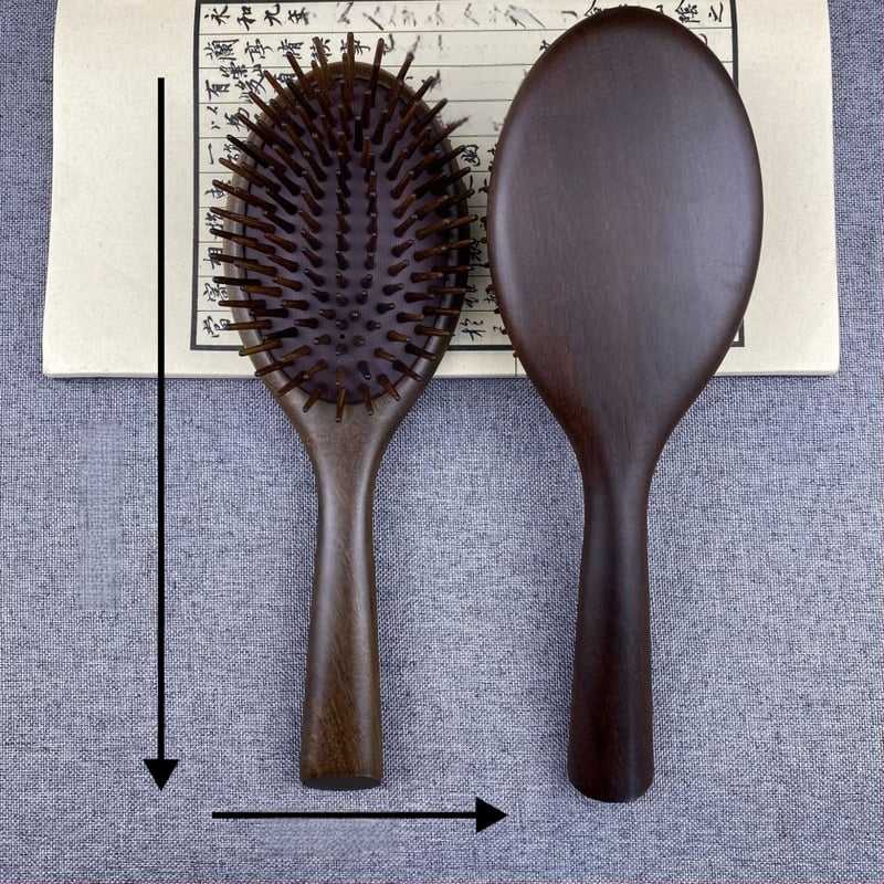 Дървен гребен за масаж от кралско дърво с въздушна подложка