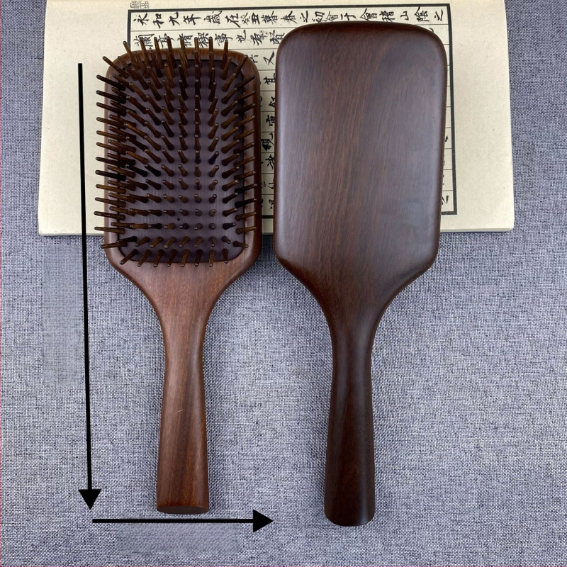 Дървен гребен за масаж от кралско дърво с въздушна подложка