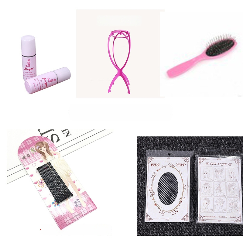 Penkių dalių parukų priežiūros rinkinys: antistatinis poveikis, lygumas, 100 ml priežiūros skysčio – Silk Rain