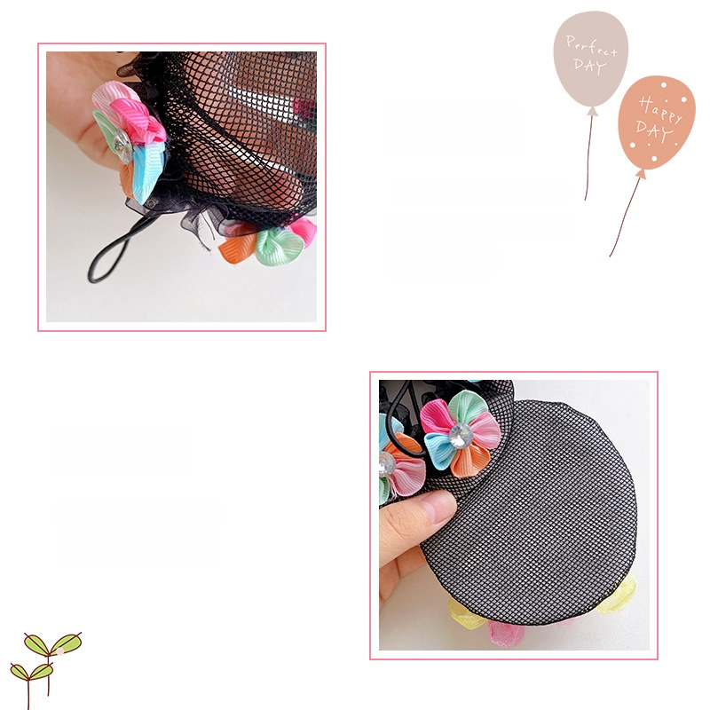 Аксесоар за кок за момичета – мрежест инструмент за оформяне на прическа, етнически стил, балет/латин танци, модел 4510