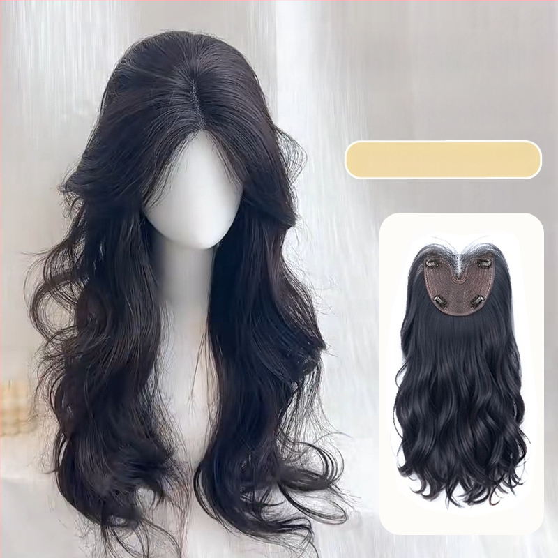 Parūkas detaļa apjomam, augstas temperatūras vads, pilnīgi roku adīta, modelis 2748