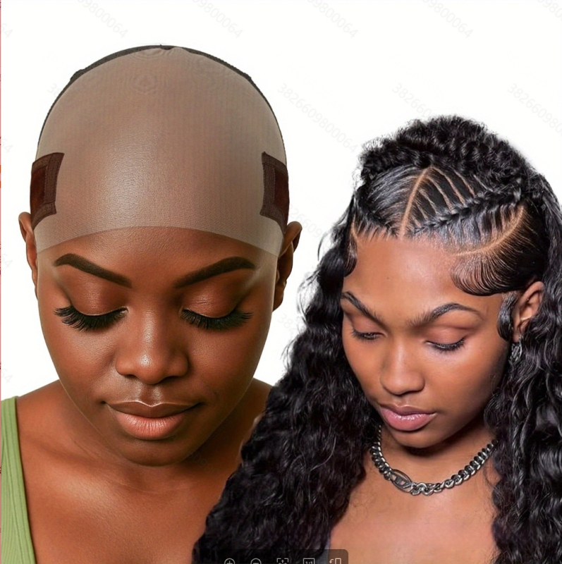 Perukai tinklinė kepurė su velūro nėriniu, U formos kupolo dizainas, plaukų įvyniojimo funkcija, 20 g