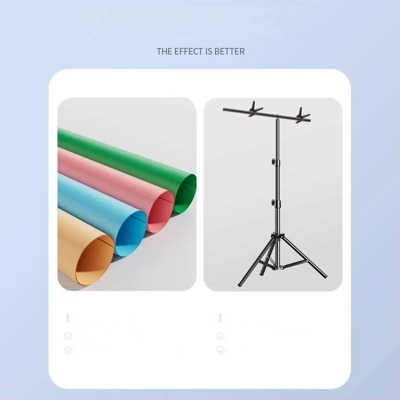 PVC fona plāksne ar matētu virsmu, ūdensizturīga produktu fotografēšanai, ar T stiprinājumu