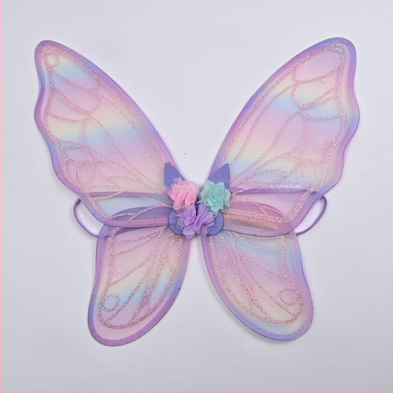 3D φτερά πεταλούδας για κοστούμι, διακοσμητικό πίσω μέρος με γκλίτερ για σκηνικές εμφανίσεις