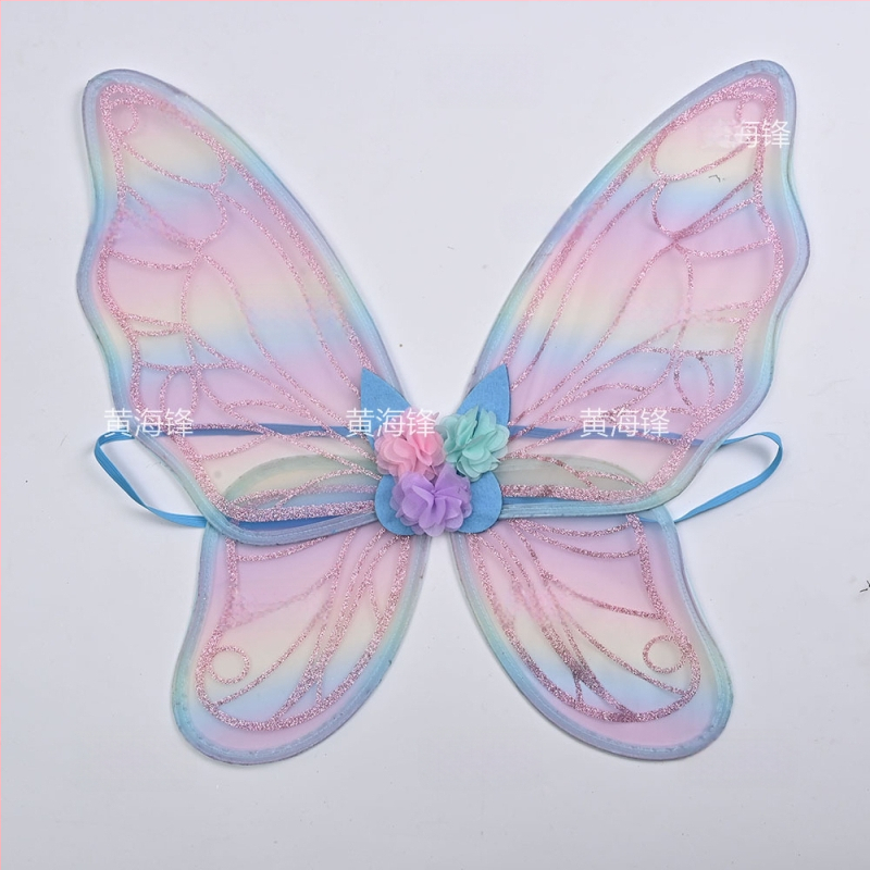 3D φτερά πεταλούδας για κοστούμι, διακοσμητικό πίσω μέρος με γκλίτερ για σκηνικές εμφανίσεις