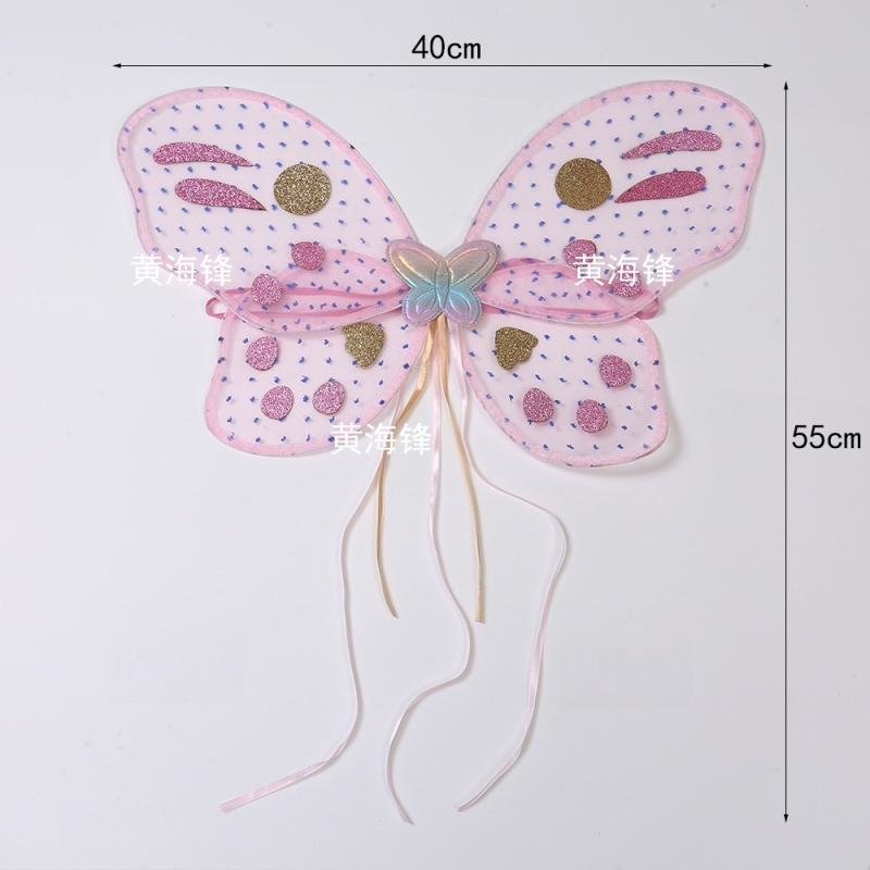 3D φτερά πεταλούδας για κοστούμι, διακοσμητικό πίσω μέρος με γκλίτερ για σκηνικές εμφανίσεις