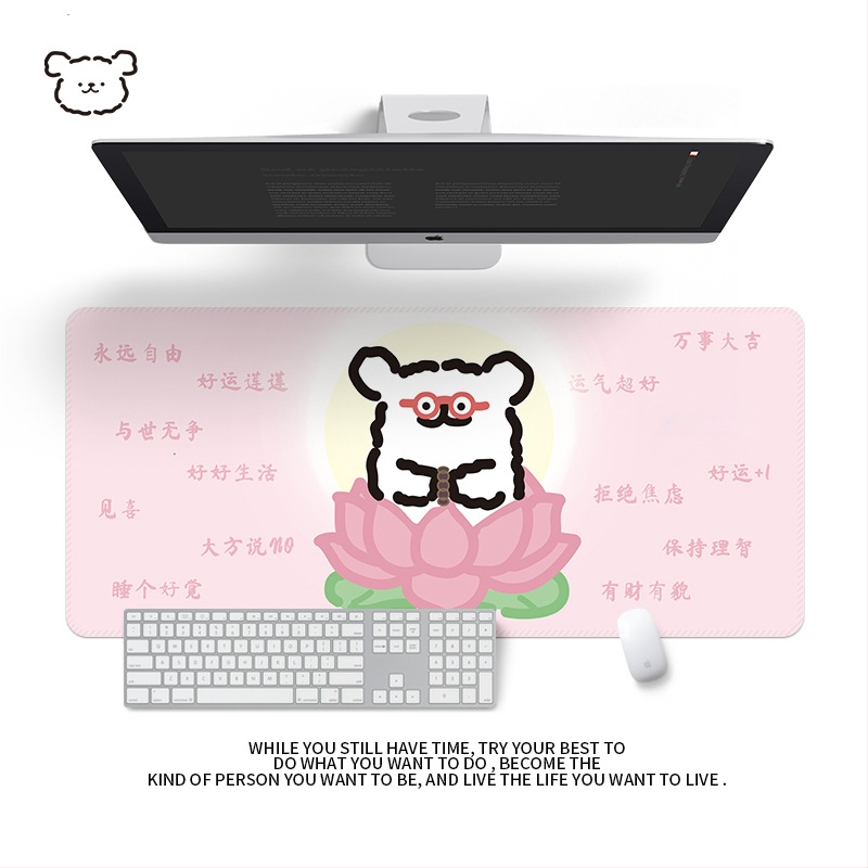 Подложка за бюро от естествен каучук, едностранна, с калкулаторна подложка за мишка, термичен трансфер, OEM персонализация