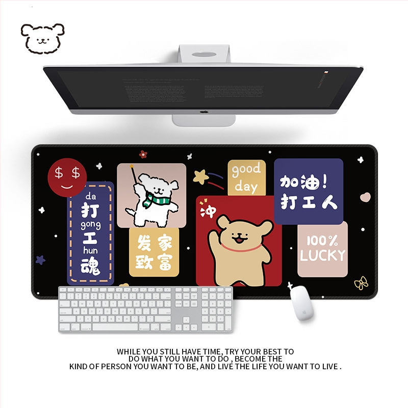 Подложка за бюро от естествен каучук, едностранна, с калкулаторна подложка за мишка, термичен трансфер, OEM персонализация