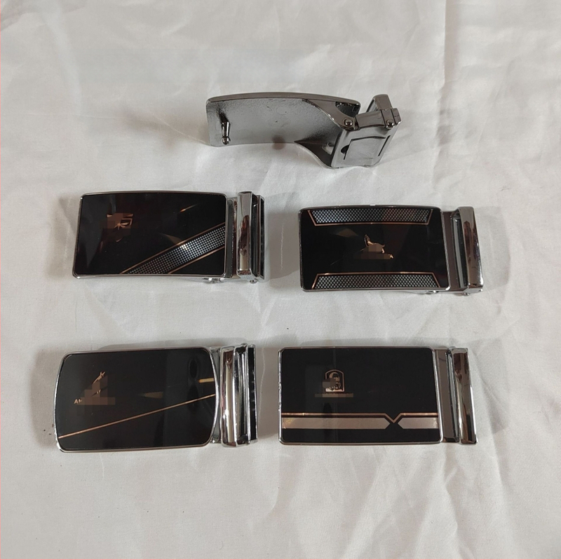 Ανδρική αγκράφα ζώνης από κράμα – τετράγωνο σχήμα, λεία αγκράφα με κούμπωμα πλάκας, επιχειρηματικό στυλ