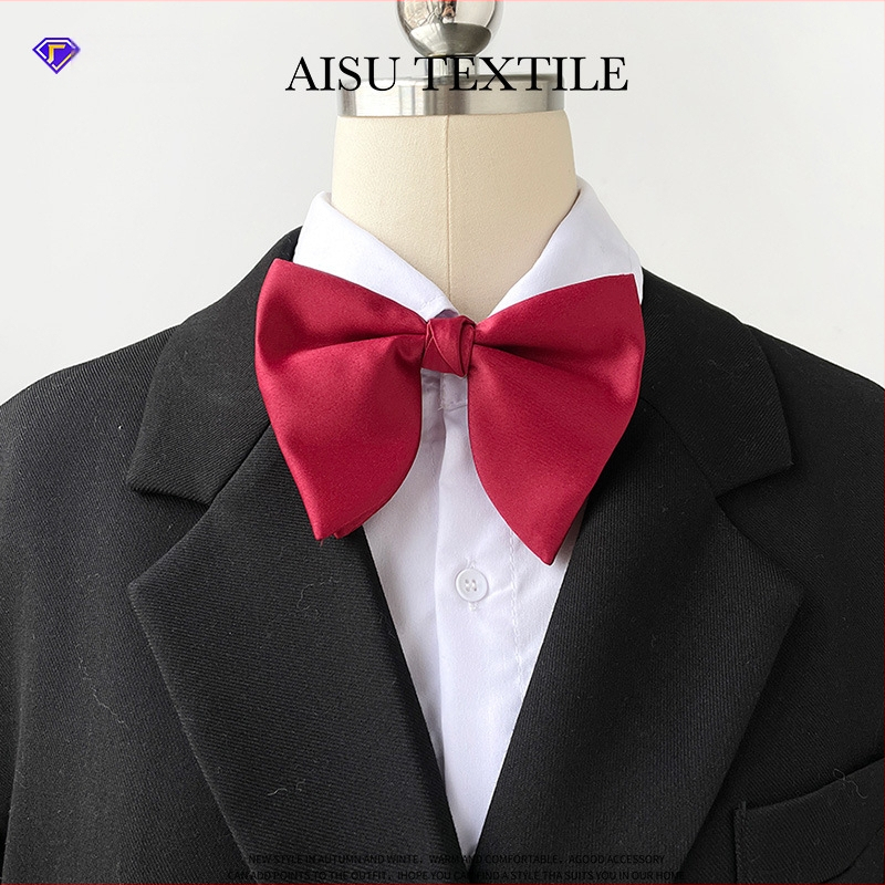 Γραβάτα-φιόγκος για άνδρες, τύπος βέλος, κορεατική έκδοση; πολυεστέρας ύφασμα; μονοχρωματικό σχέδιο; Jacquard ύφανση