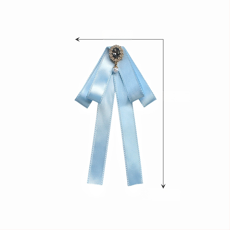 Λουλούδι για κολάρο με φιόγκο στρας, κράμα, μονόχρωμο, κορεατικό στυλ, ύφασμα βαμμένο με νήματα