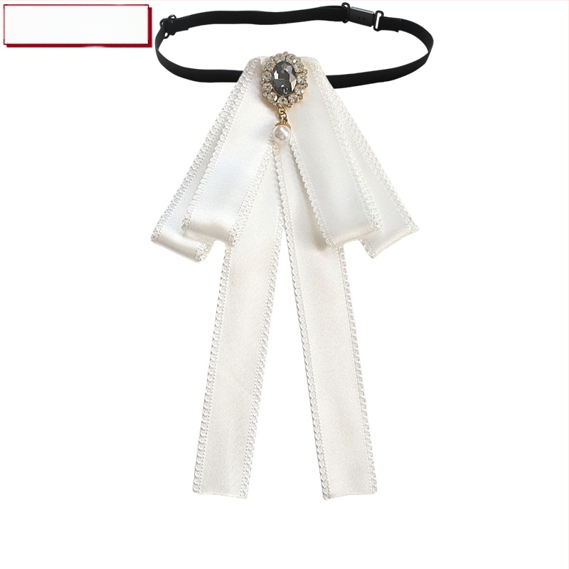 Λουλούδι για κολάρο με φιόγκο στρας, κράμα, μονόχρωμο, κορεατικό στυλ, ύφασμα βαμμένο με νήματα