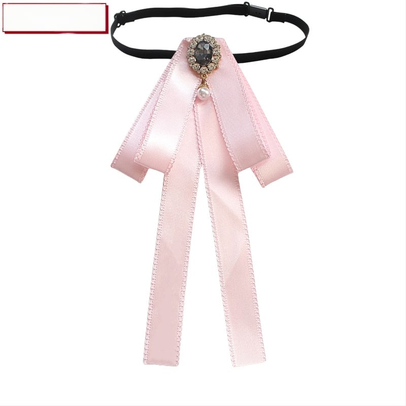 Λουλούδι για κολάρο με φιόγκο στρας, κράμα, μονόχρωμο, κορεατικό στυλ, ύφασμα βαμμένο με νήματα