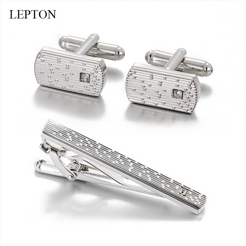 Σετ μανσέτων από χαλκό, ανδρικού γεωμετρικού σχεδιασμού, ενθέτοι κρύσταλλοι