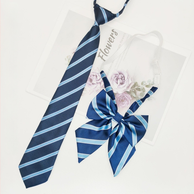 Klip za kravatu za odrasle, prugasti uzorak, bez čvora, detalj cvijeta za ovratnik, zimska kolekcija 2022