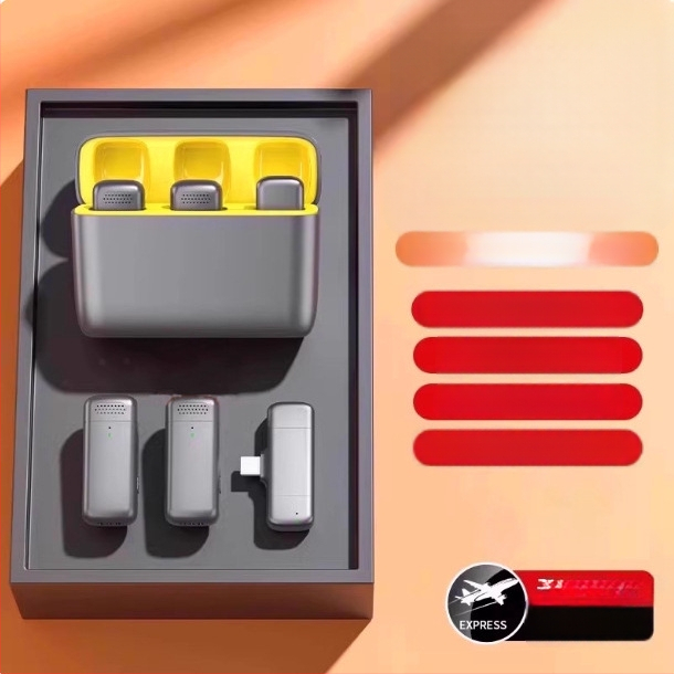 Bezvadu lavalier mikrofons mobilajam telefonam – klips mikrofons, trokšņu slāpēšana, modelis K5-20, virziena slēdzis, SNR ≥70 dB, bez iekšējās akumulatora