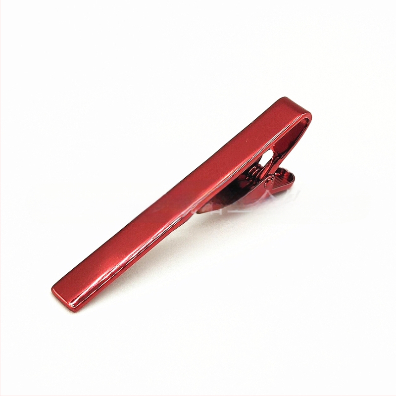 Μεταλλικό κλιπ γραβάτας, ηλεκτροπλατινωμένος χαλκός, επίπεδη κεφαλή, unisex, ατομικά συσκευασμένος