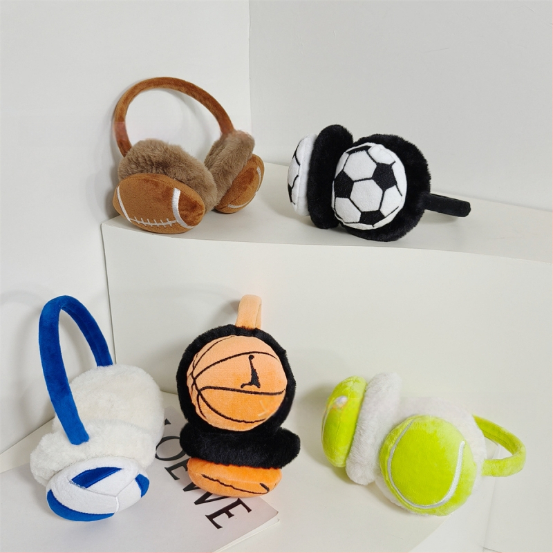 Παιδικά earmuffs για το χειμώνα – βελούδινο ύφασμα, μοτίβο καρτούν, παχύτερη κατασκευή, διατηρούν τη θερμότητα, κατάλληλα για εξωτερική ποδηλασία και ταξίδια