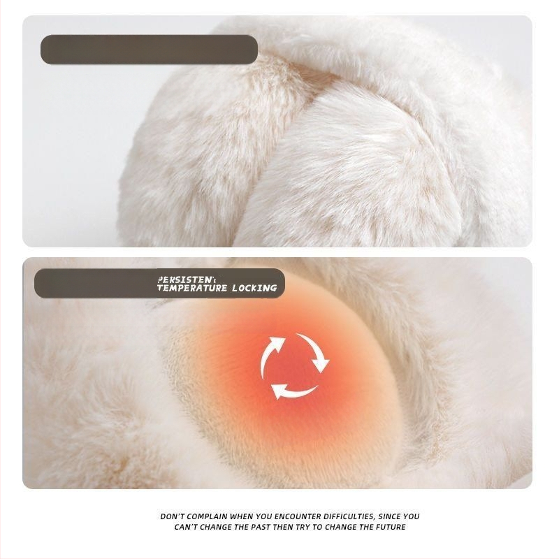 Unisex κουκούλες για τα αυτιά από γούνα κουνελιού - πτυσσόμενες, ζεστές για ενήλικες, εξωτερική χρήση τον χειμώνα