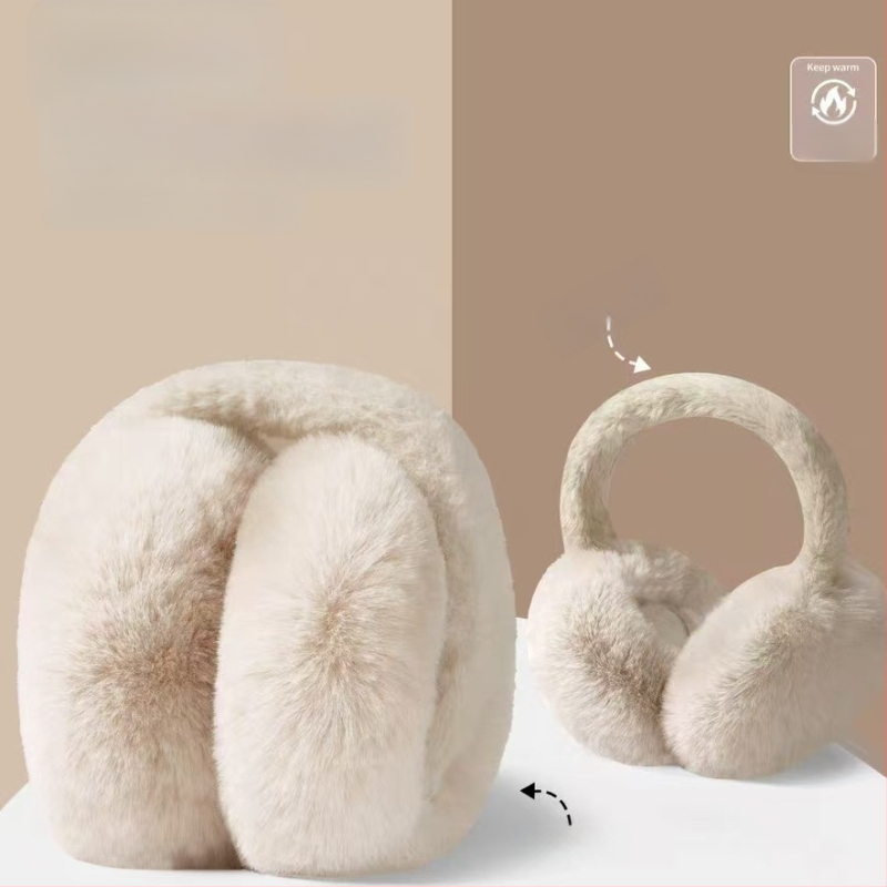 Earmuffs από plush, unisex, για χειμώνα, αναδιπλούμενα, διατηρούν τη θερμότητα