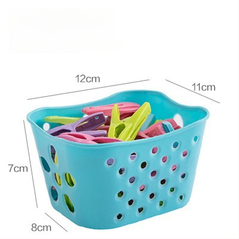 Σετ 30 πλαστικά κλιπ στέγνωσης με καλάθι αποθήκευσης, κατάλληλα για παπλώματα, εσώρουχα, κάλτσες, πουκάμισα και παντελόνια