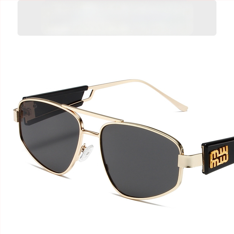 Cat-eye γυαλιά ηλίου για γυναίκες, μεταλλικό πλαίσιο με διπλό γεφύρι, φακοί AC, UV400, μη πολωτικά, πλήρες πλαίσιο, φακοί με καθρέπτη